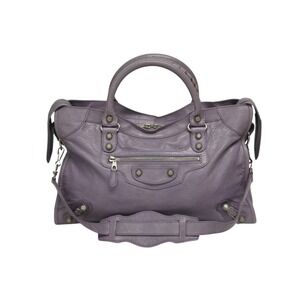 BALENCIAGA The Giant City Handbag Purple